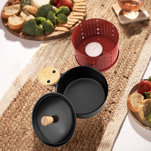 YIGO Mini plateau à <span class=keywords><strong>raclette</strong></span> léger pliable BBQ plateau de cuisson en métal portable pour usage domestique poêle - Product Image 4