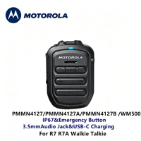 Microphone haut-parleur à distance Motorola PMMN4127 PMMN4127A PMMN4127B WM500 étanche IPX-7 avec bouton d'urgence pour radio R7 R7A
