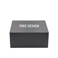 Boîte cadeau rigide pliable magnétique noire personnalisée avec doublure en éponge, emballage de luxe, logo personnalisé, faible MOQ, directement de l'usine