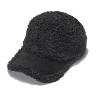 Aangepaste 6 Panel Zachte, Schattige Krul Bill Rand Sherpa Oxford Dobby Sport Baseball Caps Unisex Winter Outdoor Reizen Warme Hoeden