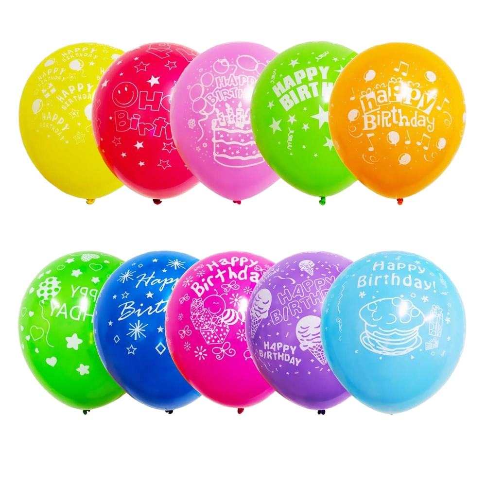 Wholesale Custom High Quality Wedding Birthday Multi Colour Size Party Printed Latex Balloons Party Decoration 100Pieces/bag