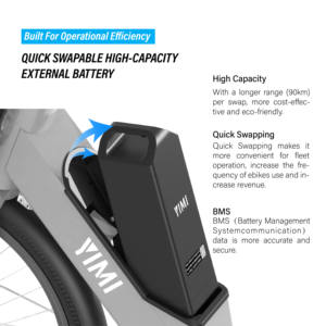 Bicicletas Eléctricas Compartidas YIMI <span class=keywords><strong>de</strong></span> Larga Duración y Rendimiento Estable, Control por Aplicación IOT 4G, Alquiler Urbano, Certificación CE EN15194 - Product Image 5