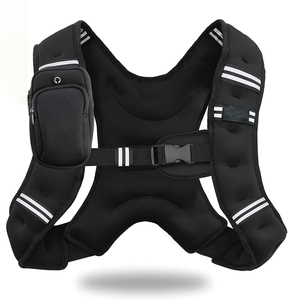 Men and Women's Neoprene 6lb/8lb/12lb/16lb/20lb/25lb/30lb <strong>Weight</strong> Vest <strong>Plate</strong> Jogging Running with Reflective Stripe&amp; Phone Pocket - Product Image 3