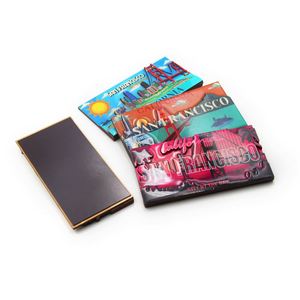 Personalized Wholesale Las Vegas San Francisco Mdf Wooden <b>Fridge</b> Magnet Souvenirs With Foil - Product Image 4
