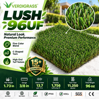 Gazon artificiel Lush 96UF en gros, faible entretien, pour patio, balcon, toit et décoration de jardin extérieur