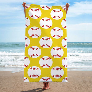 FF3882 Impression 3D Football Yoga Gym Piscine <span class=keywords><strong>Serviette</strong></span> de <span class=keywords><strong>bain</strong></span> à séchage rapide <span class=keywords><strong>Serviette</strong></span> de plage surdimensionnée en microfibre très absorbante sans sable - Product Image 2