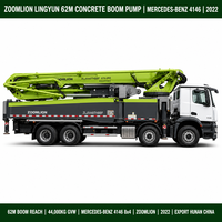 Gebrauchte Zoomlion Lingyun 62m Mercedes-Benz LKW-Montierte Betonpumpe 2022 44T, Gebrauchte Zoomlion Benz 62m LKW-Montierte Pumpe Export