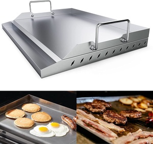 Anjuke thép không gỉ vỉ nướng 25 "X16 vỉ nướng tấm chèn than gas nướng lớn phẳng vỉ nướng đầu tấm với THẬM CHÍ sưởi ấm giằng - Product Image 2