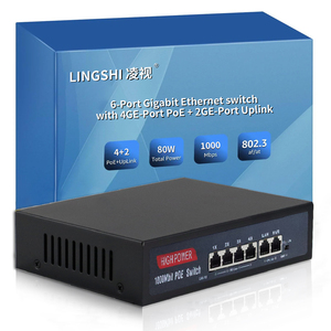 Gigabit 4 Poort Onbeheersbaar Netwerk Industriële Poe Switch Met 2 1000Mbps Uplink En 1 Sfp Voor Cctv-Systeem - Product Image 2