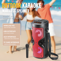 SING-E ZQS9024WX Haut-parleur portable Bluetooth d'extérieur de 4 pouces avec micro, plusieurs couleurs disponibles, batterie intégrée et subwoofer haute puissance