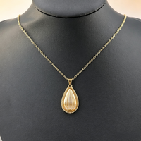 Collier pendentif en forme de lune mignon pour femme en acier inoxydable plaqué or 18 carats de haute qualité, cadeau, nouvelle arrivée, prix d'usine