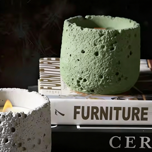 Custom Wholesale Nordic Matte Scented <strong>Candles</strong> <strong>Holder</strong> Embossed Empty Cement <strong>Candle</strong> Container Colorful <strong>Concrete</strong> <strong>Candle</strong> Jar - Product Image 5