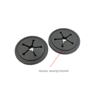 Custom Eco-Friendly Canvas Sew on PVC Rubber 3D Embossed Round Earphone Hole <b>Patch</b> for <b>Backpacks</b> and Sports Bags - Product Image 5