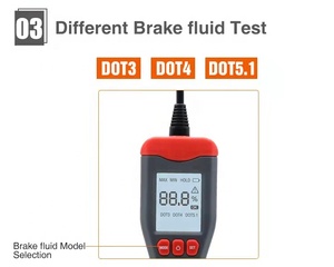 Detector de Humedad para Líquido de Frenos DOT3, <span class=keywords><strong>DOT4</strong></span>, DOT5.1, Probador de Aceite de Frenos, Detector de Seguridad para Gasolina/Petróleo - Product Image 3