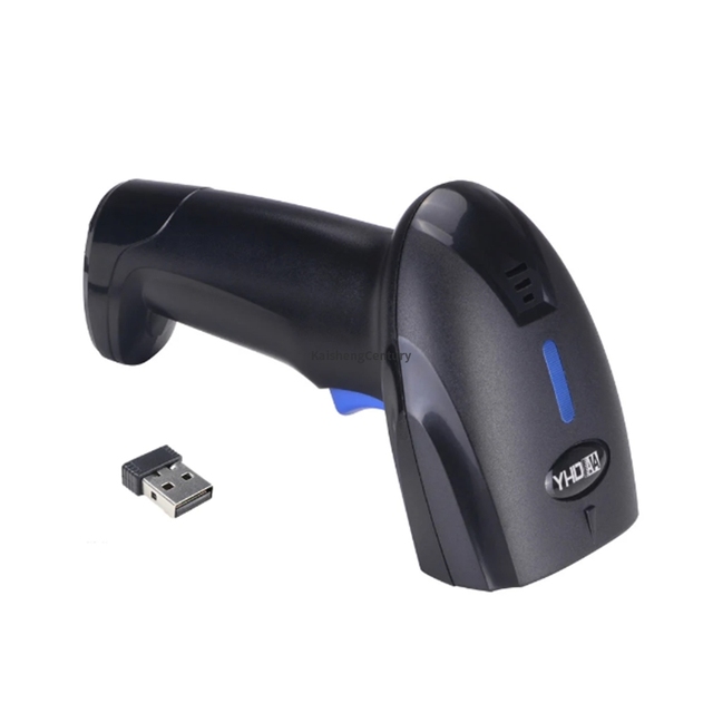 1100DW 2D Wireless Barcode Scanner 1D QR Bar Code Reader 2.4G USB 2-in-1 for Warehouse