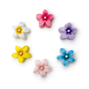 Fermaglio per capelli Frangipani Pearl Claw Clip da 8 cm per donne e ragazze - Product Image 2