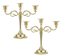 Grande pièce maîtresse de table élégante en candélabre royal en métal pour mariages et événements de fête