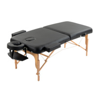 Mesa de Masaje Portátil Plegable de 2 Secciones, Altura Ajustable, Espuma de Alta Densidad, Reposacabezas y Reposabrazos para Spa, Belleza y Gimnasio