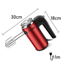 Sonifer SF-7024 gros usage domestique 220V 5 vitesse boîtier en acier inoxydable rouge couleur électrique 400w batteur à main mini