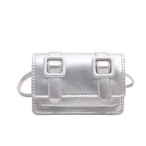 women glossy mini <b>crossbody</b> <b>bag</b> double square buckle decor small shoulder purse trendy slim rectangle messenger <b>bag</b> for girls - Product Image 4