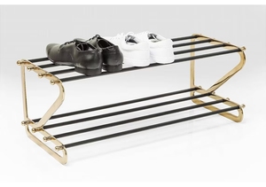 Wholesale Modern Metal Shoe Rack Custom Design Online Entryway Housewares Storage Rack Customized Modern Display Shoe <b>Stand</b> - Product Image 3