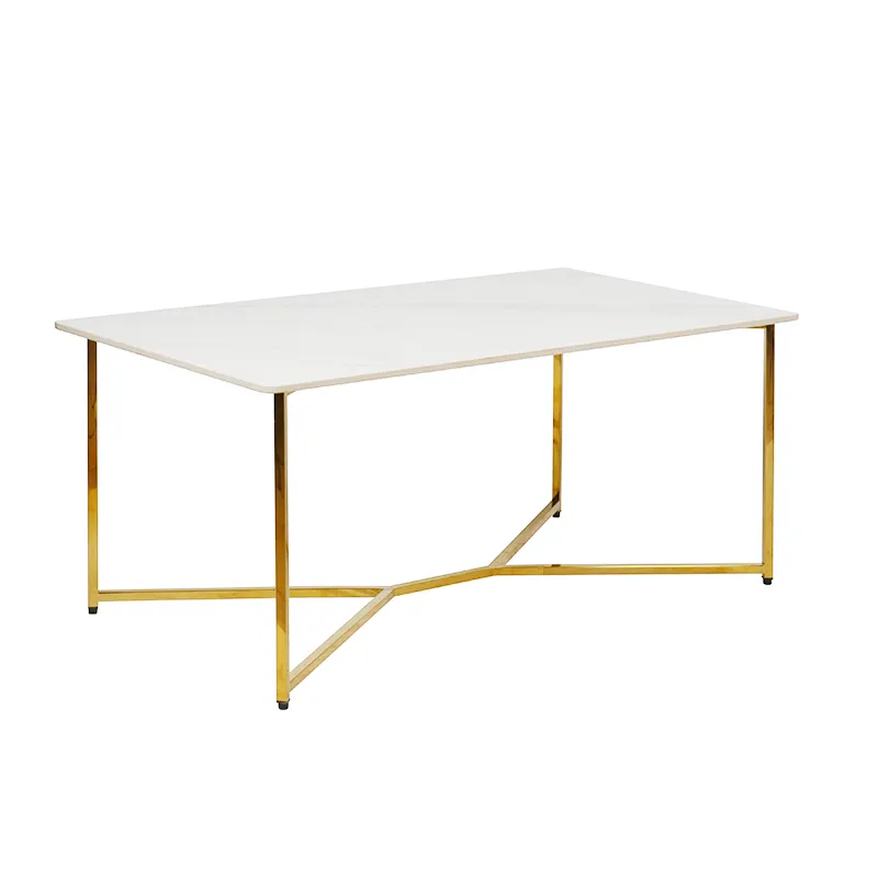 Table basse Texture marbre haut Meubles Tables d'extrémité de luxe Fer forgé Minimaliste Bureau Maison pour Salon Table d'appoint or