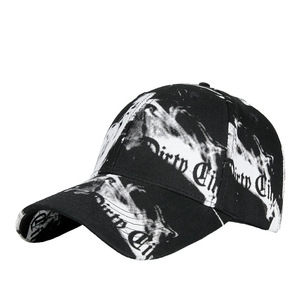 หมวกเบสบอลพิมพ์ลายผ้าฝ้ายแท้สำหรับผู้ชายสไตล์เกาหลีลำลองกลางแจ้งหมวกป้องกันแสงแดดฤดูใบไม้ผลิฤดูร้อน - Product Image 1