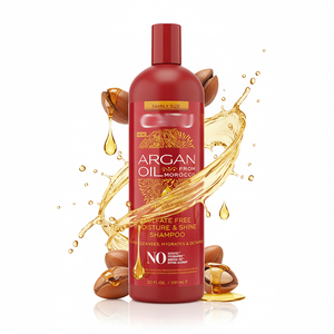 Private Label Hair Care Argan Oil Sulfate Free <b>Moisture</b> Shine <b>Shampoo</b> Gently Cleanses Hydrates Detangles Curly Hair Anti-Frizz - Product Image 5