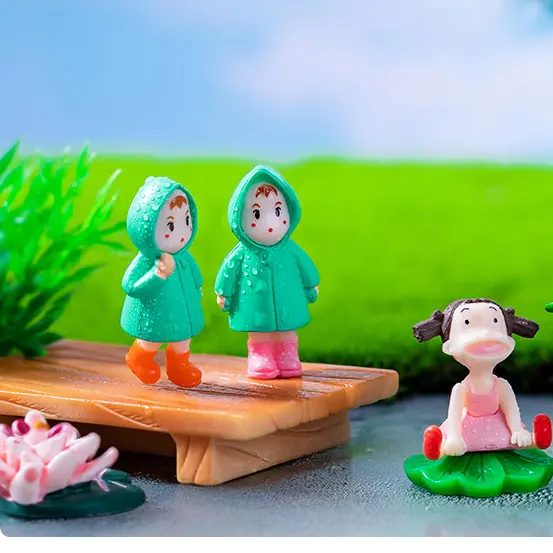 Küçük kız 3D aksiyon figürü olabilir hediye oyuncak minyatür plastik zanaat süs figürinler kek araba dekor anahtarlık süslemeleri