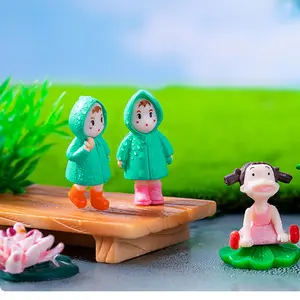 小女孩3D动作人物五月礼品玩具微型塑料工艺装饰品小雕像蛋糕汽车装饰钥匙扣装饰品