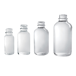 4 oz rõ ràng Boston chai thủy tinh tròn với 22mm kết thúc mờ hổ phách nâu rõ ràng - Product Image 5