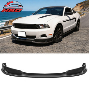 เหมาะสำหรับ Ford Mustang V6 ปี 2010-2012  ลิ้นกันชนหน้า สีดำดิบ - Product Image 1