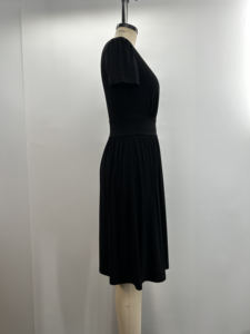 Vestito da <span class=keywords><strong>donna</strong></span> per ufficio da <span class=keywords><strong>donna</strong></span> con maniche a sbuffo a scollo a V nere strette in vita da <span class=keywords><strong>donna</strong></span> S a XL per Club e feste - Product Image 4