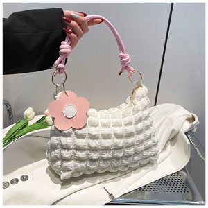 Borsa a <span class=keywords><strong>Tracolla</strong></span> Puff per Studenti 2025 Nuova Moda Sottobraccio Semplice Tote con Fiori Chiusura a Cerniera Fodera in Nylon <span class=keywords><strong>Tracolla</strong></span> Singola - Product Image 3