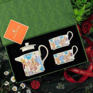 Ensemble de tasses à café rétro style peinture à l'huile, fabriqué en Chine - Product Image 3
