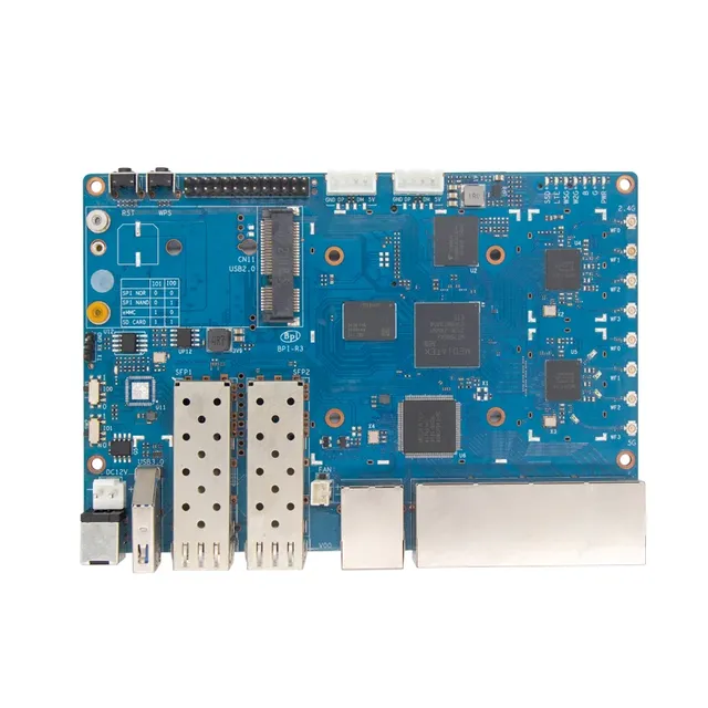 Banana Pi BPI R3 MT7986 Quad Core WiFi 6 OpenWrt Router Board 2GB DDR4 8GB EMMC 2.5GbE SFP Gigabit Network Gateway