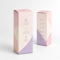 Boîte d'emballage cosmétique biodégradable personnalisée, boîte cadeau pour soins de la peau, boîte en papier couché, emballage de maquillage, matériaux recyclés