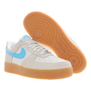 Zapatillas Nike Air Force 1 '07 LV8 de cuero unisex Phantom Baltic Blue Gum Yellow - Product Image 4