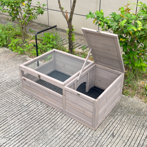 <strong>Tortoise</strong> Habitat Turtle Enclosure Wooden <strong>Tortoise</strong> House Reptile <strong>Cage</strong> for Small Animals - Product Image 5
