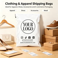 Enveloppes d'expédition en polyéthylène personnalisées OEM en gros avec logo imprimé pour les marques de vêtements