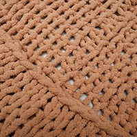 Plaid en polyester ultra doux, tricoté à gros mailles avec motif chevron nordique, se transformant en tapis pour la maison et l'hôtel