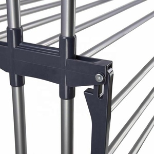 Soporte portátil de acero inoxidable de 3 capas, tendedero de secado de ropa, organización de almacenamiento en el hogar, accesorios para secadora de ropa - Product Image 5