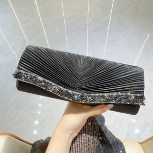 Colorful Stoners <strong>Clutches</strong> Women Pleated <strong>Wedding</strong> <strong>Guest</strong> Bridesmaid Evening <strong>Bags</strong> Pastel Plain Colors Handbag Envelope <strong>Clutch</strong> Purse - Product Image 3