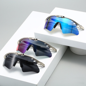 Gafas <span class=keywords><strong>de</strong></span> <span class=keywords><strong>Sol</strong></span> Metálicas <span class=keywords><strong>de</strong></span> Media Montura XX al por Mayor 2026, Cómodas Gafas <span class=keywords><strong>de</strong></span> Ciclismo Polarizadas para Hombre con Protección UV400 para Hombres y Mujeres - Product Image 1