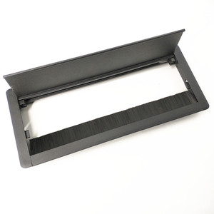 Matt Đen Hợp Kim Nhôm PC Bàn Hình Chữ Nhật Dây Cáp Grommet Hộp/Văn Phòng Bảng Quản Lý Cáp Hộp Lật Lên Cáp Grommet Hộp - Product Image 6