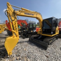 Mini-excavatrice Komatsu PC70 d'origine japonaise de 7 tonnes, faible nombre d'heures de travail, haute performance, pelle hydraulique prête à être expédiée