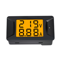 Peacefair 260V 100A Meter Panel Digital LCD Satu Fasa, Meter Volt Ampere Cerdas, Pengukur Arus Listrik dan Tegangan Voltmeter