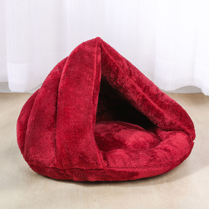 Custom Polar Fleece Hondenbedden Dieren Slapende Slippers Bedden Huis Voor Katten Slaapzak Nest Grotbed - Product Image 4