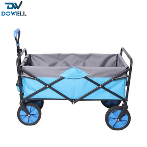 Remorque utilitaire pliable d'extérieur, poussette pour enfants, chariot à quatre roues, camping en bord de mer, chariot à main pliable en plastique et tissu, OEM - Product Image 2