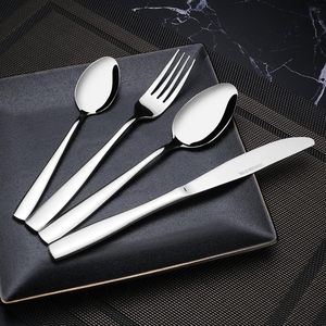 Ensemble de couverts de mariage écologiques de haute qualité en acier inoxydable 430, fourchette, couteau, cuillère, finition moderne polie miroir au laser, vente en gros - Product Image 4